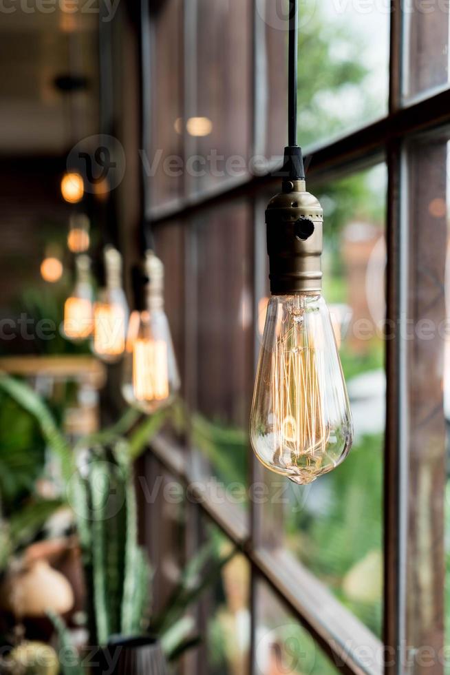 hermosa decoración de la lámpara de luz foto