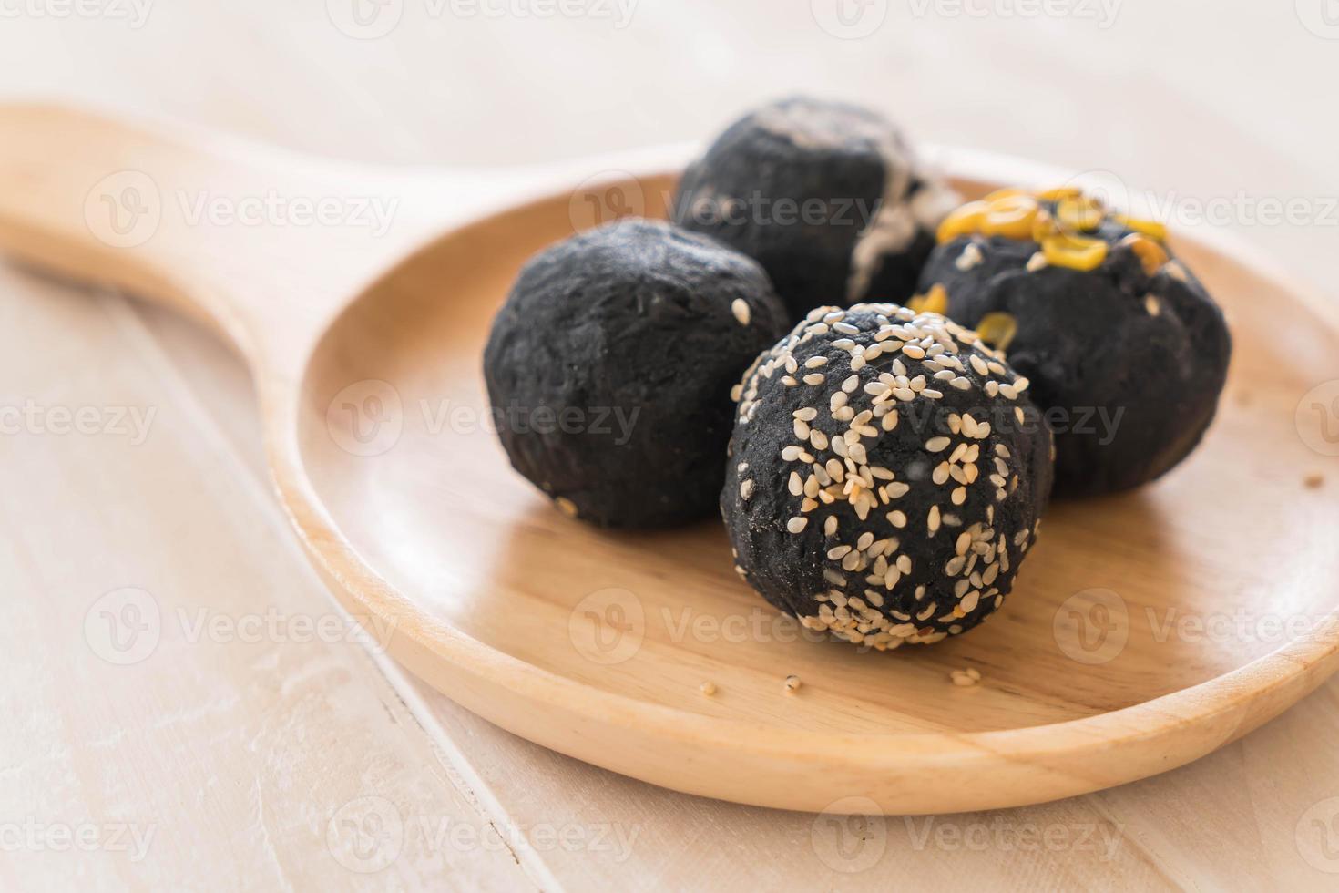 Charcoal potato ball photo