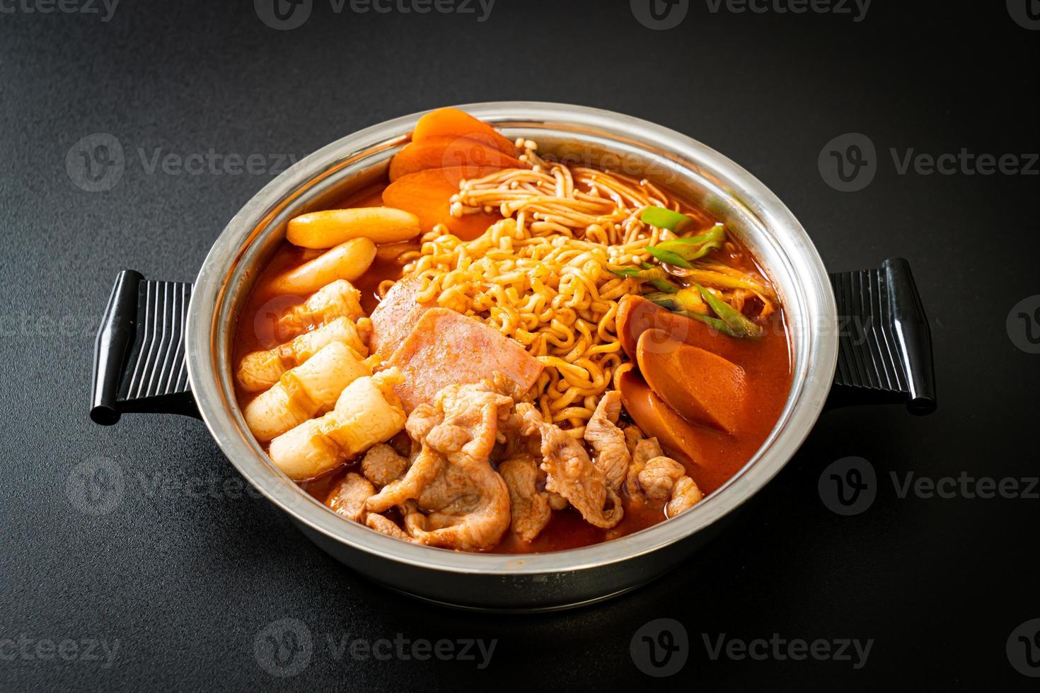 Budae Jjigae or Budaejjigae or Army stew or Army base stew photo