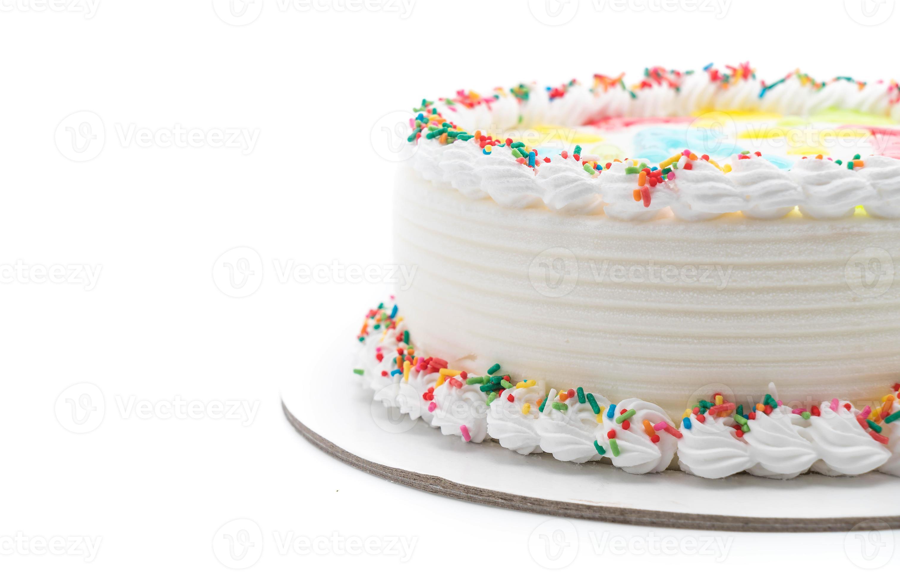 Happy birthday cake on white background 3138582 Stock Photo at Vecteezy