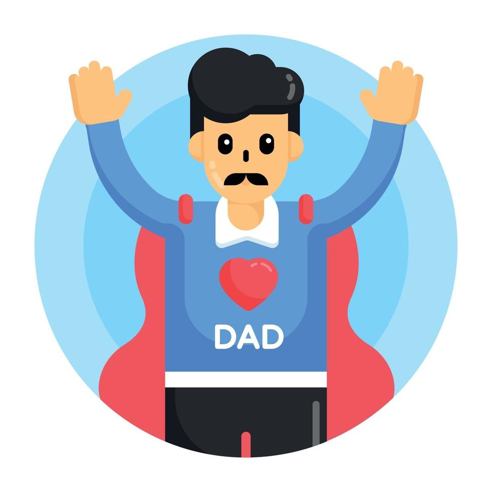 Super Man Dad vector
