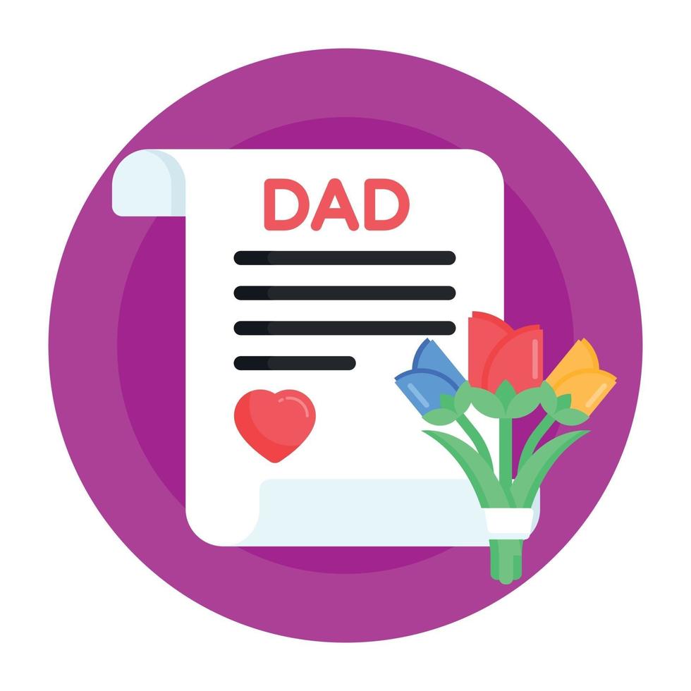 Dad Letter and Draft vector