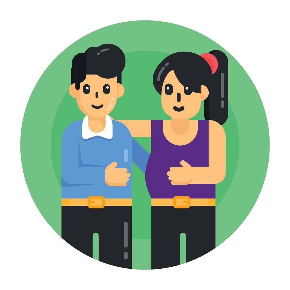 Pregnant Couple spouse vector