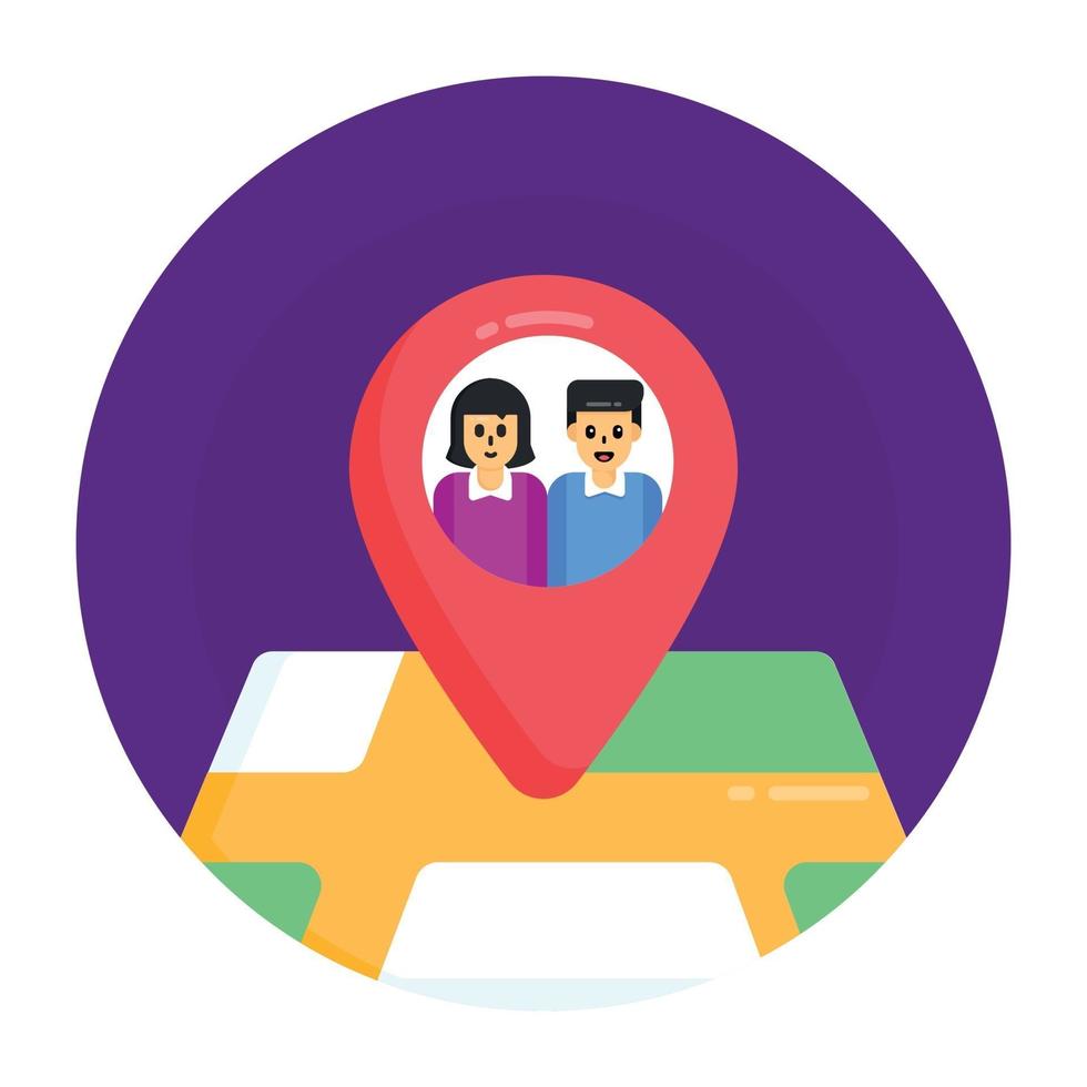 Users Location Pin vector