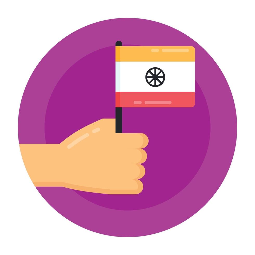 Indian Flag and pennant vector