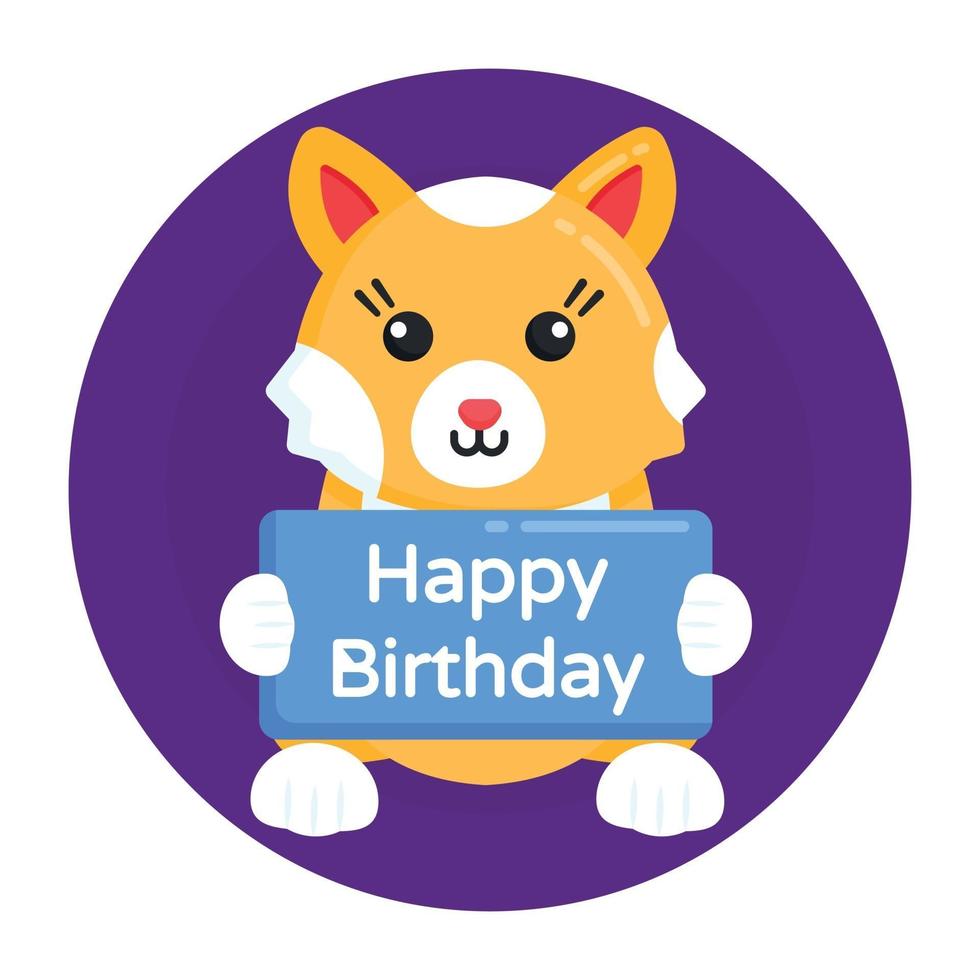 Happy  Cat Birthday vector