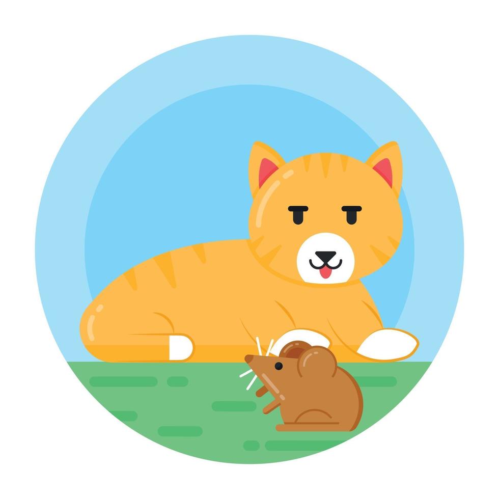 Cat and Mouse vector