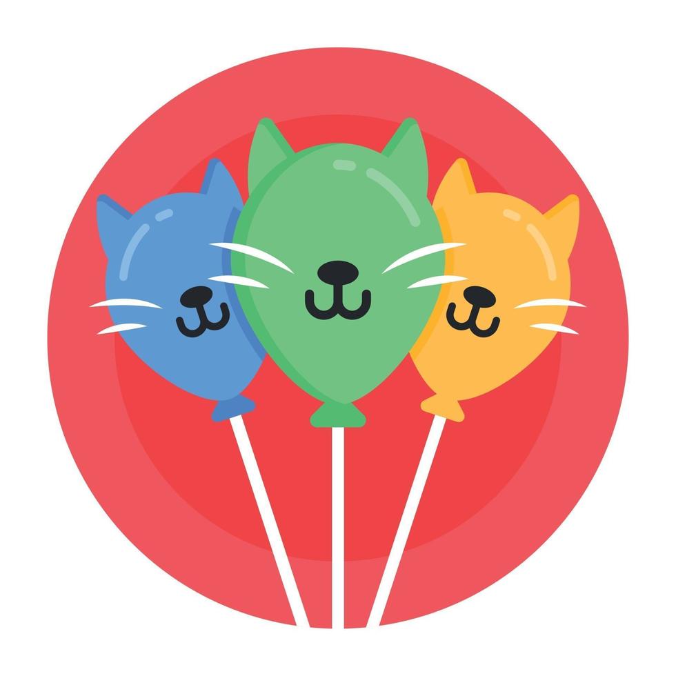 Cat Balloons and decorative vector