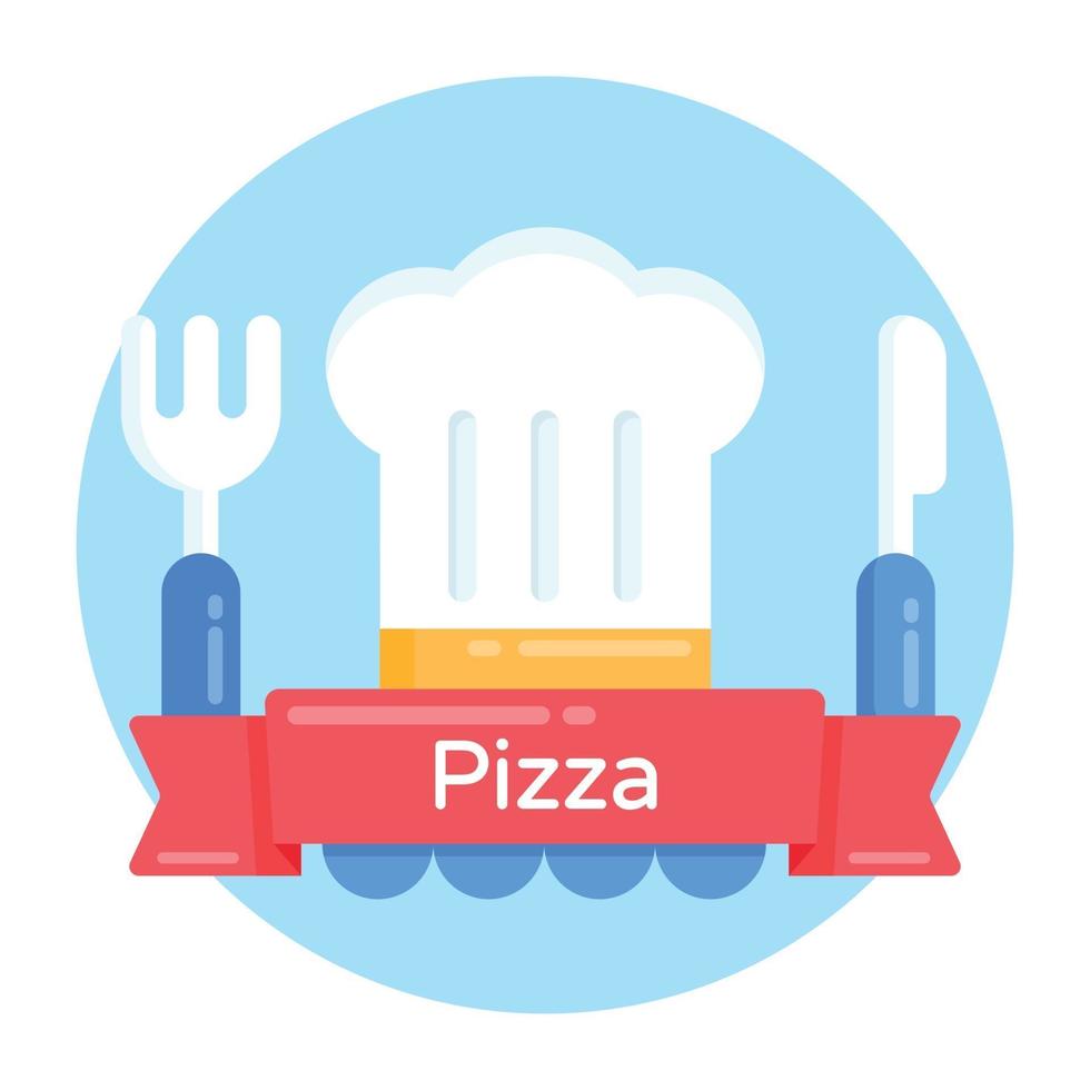 banner de chef de pizza vector