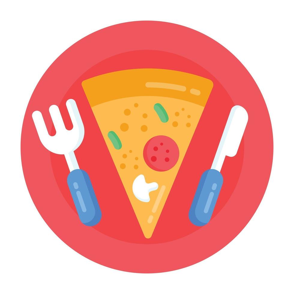 Pizza Cutting and Food vector