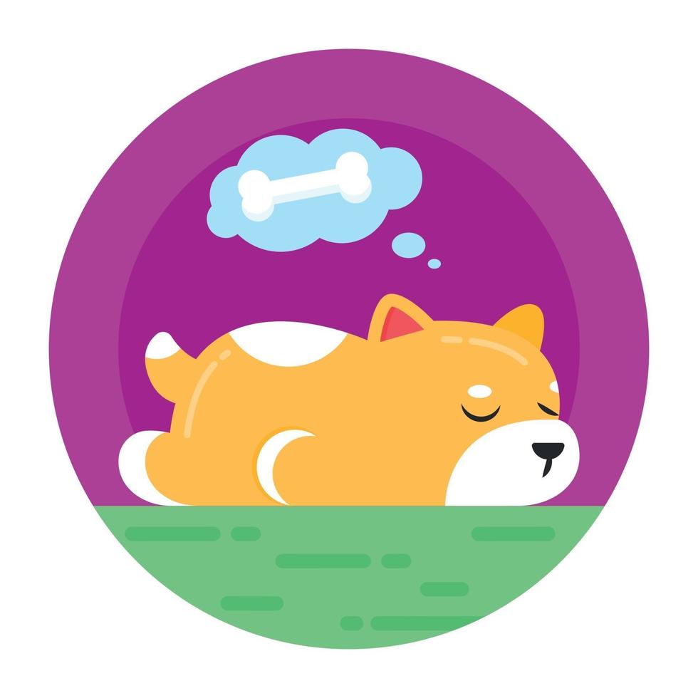 Dog Dreaming and Thought vector