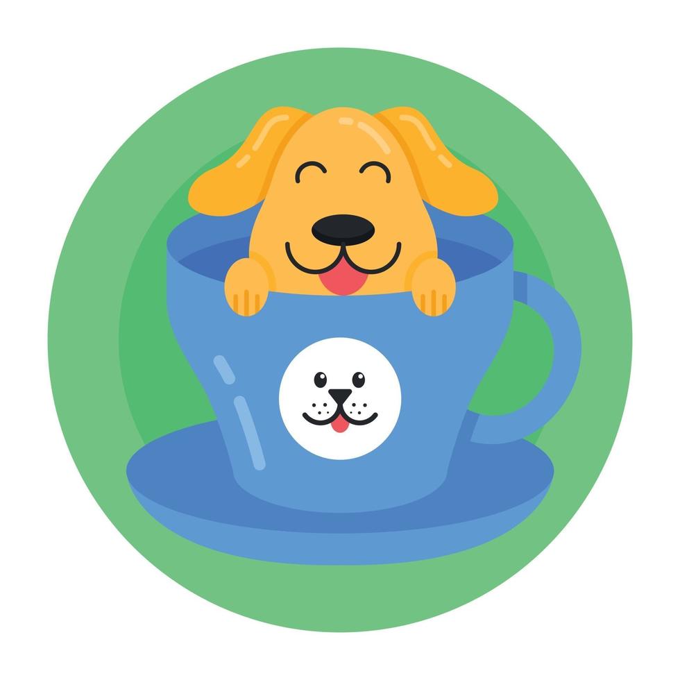 Tea  cup Dog vector