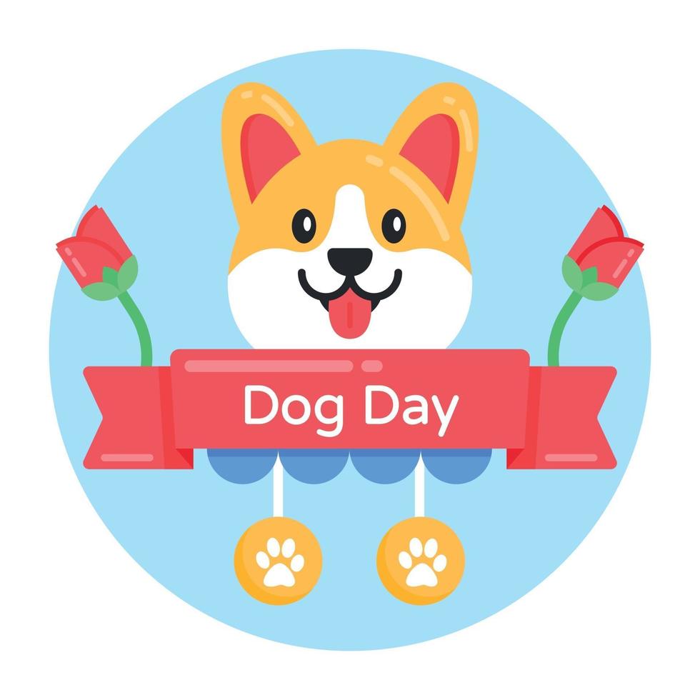 Dog Day Banner vector