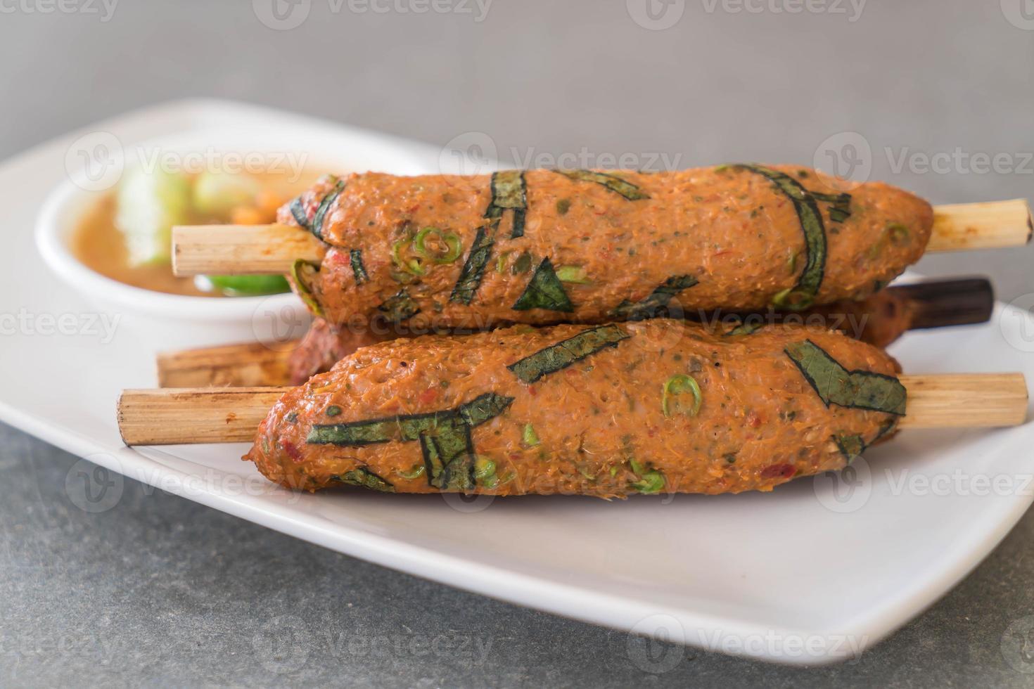 palito de pasta de pescado frito foto