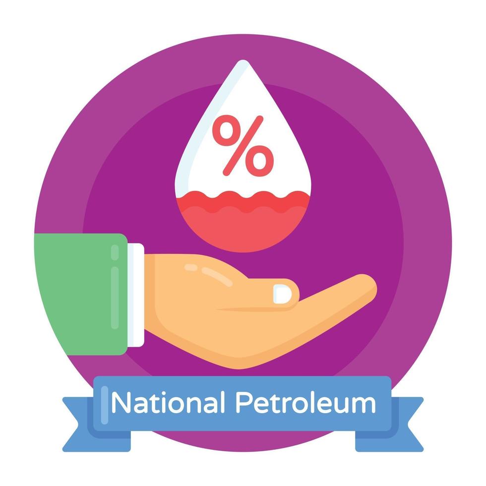 dia nacional del petroleo vector