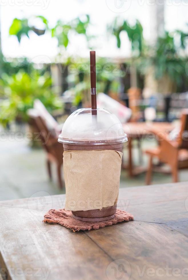 Chocolate frappe in the cafe photo