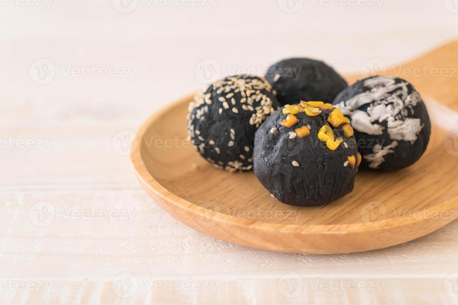 Charcoal potato ball photo