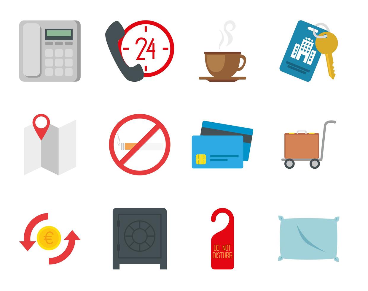 Isolated hotel icon set vector design