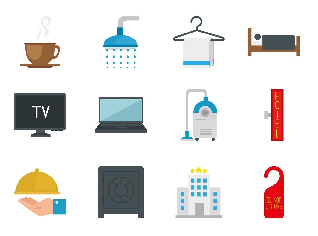 Isolated hotel icon set vector design