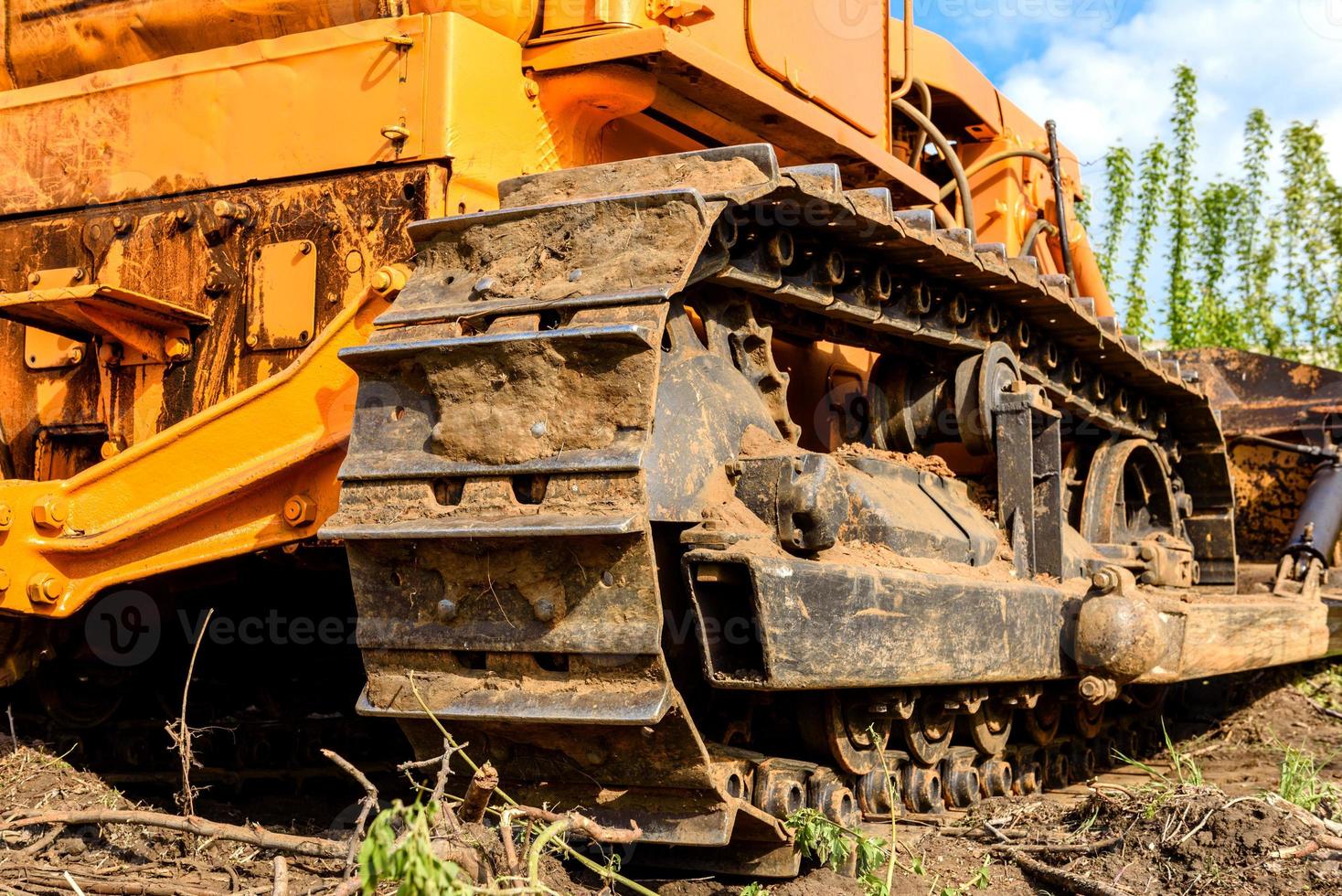 Excavadora de obra de construcción industrial foto