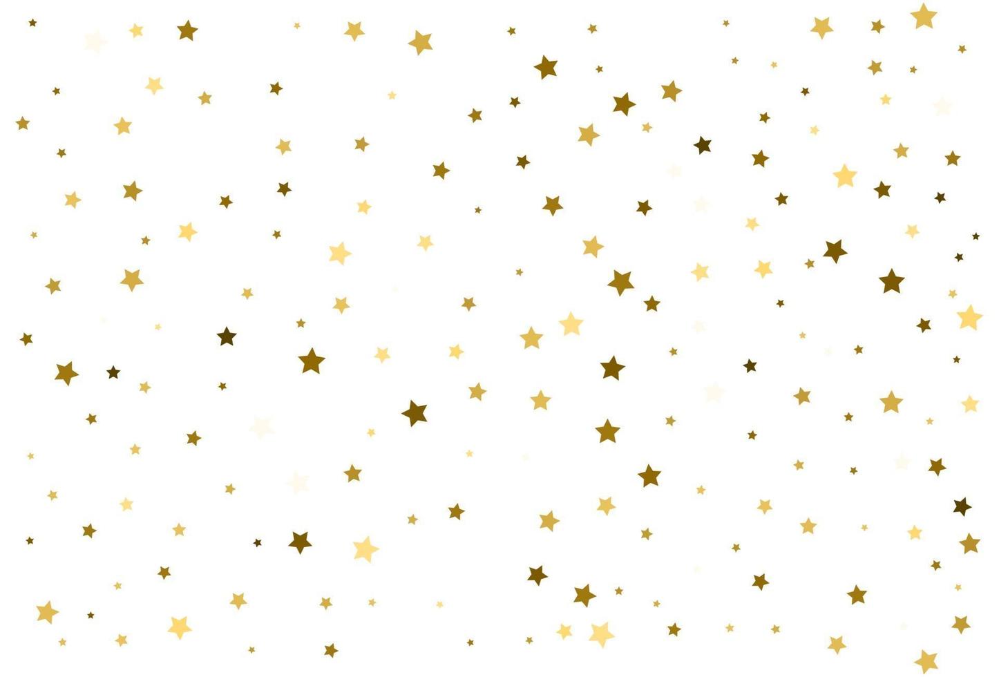 caída de estrellas de oro celebración de confeti dorado decoración navideña vector