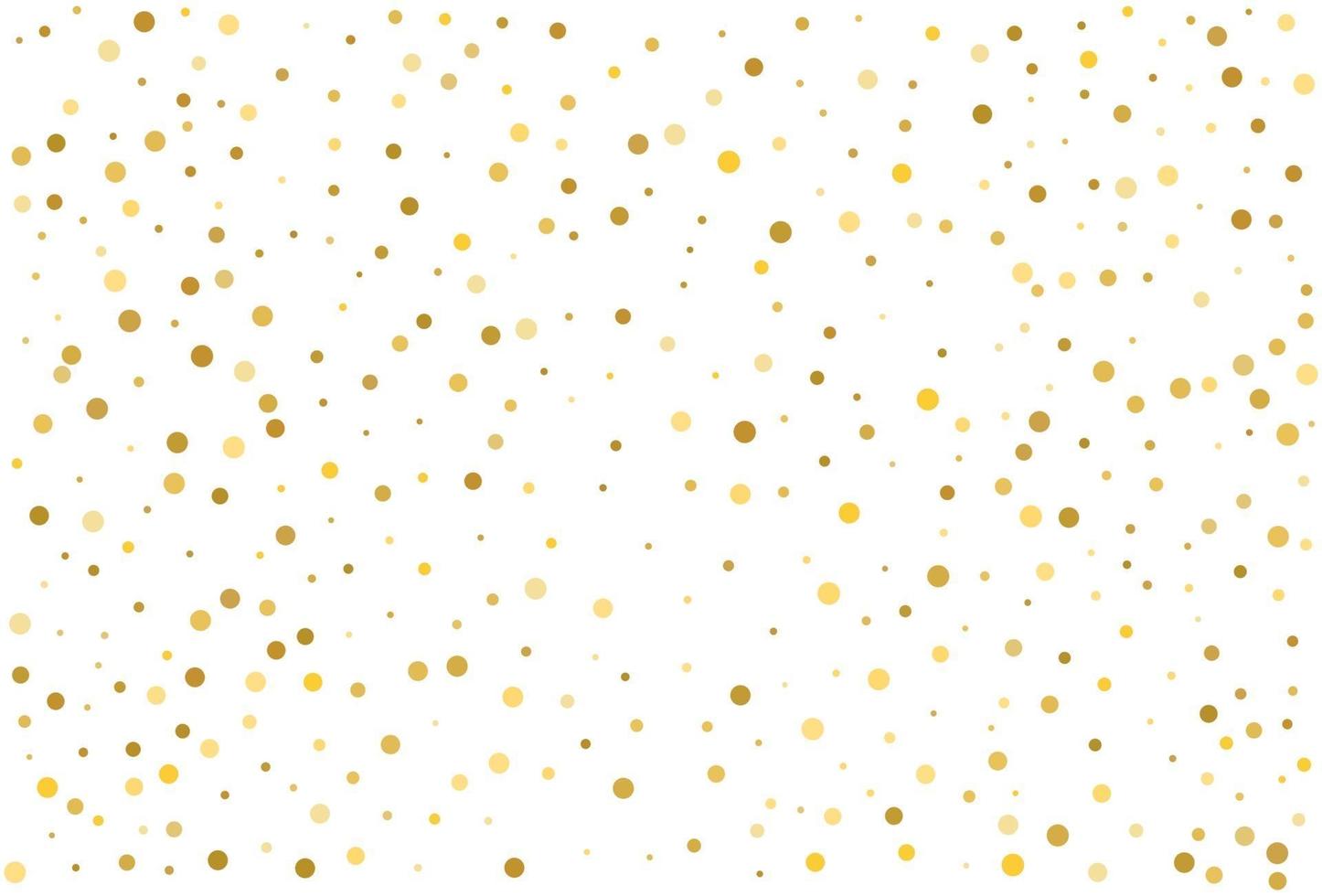 Gold glitter classic circle confetti background vector