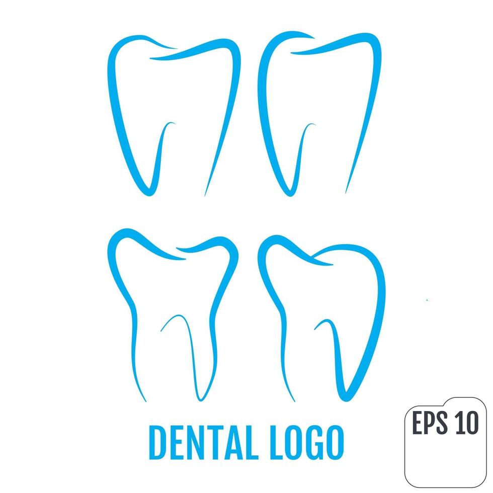 Dental clinic logos set Dental office logo vector