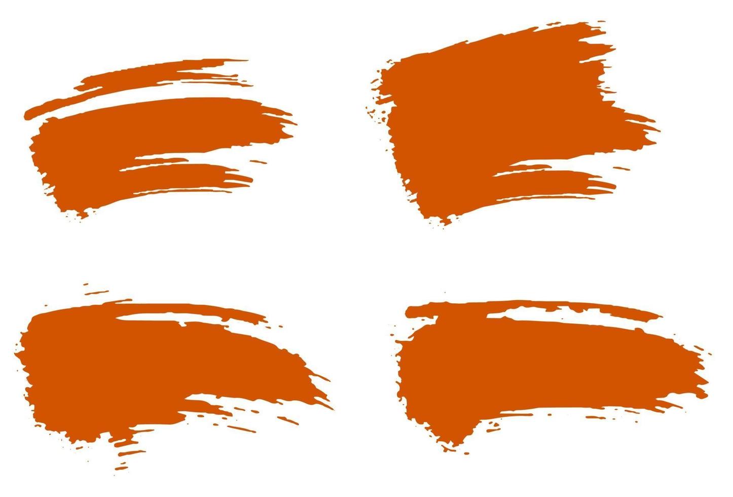 Grunge sublimation set Orange grunge brush vector