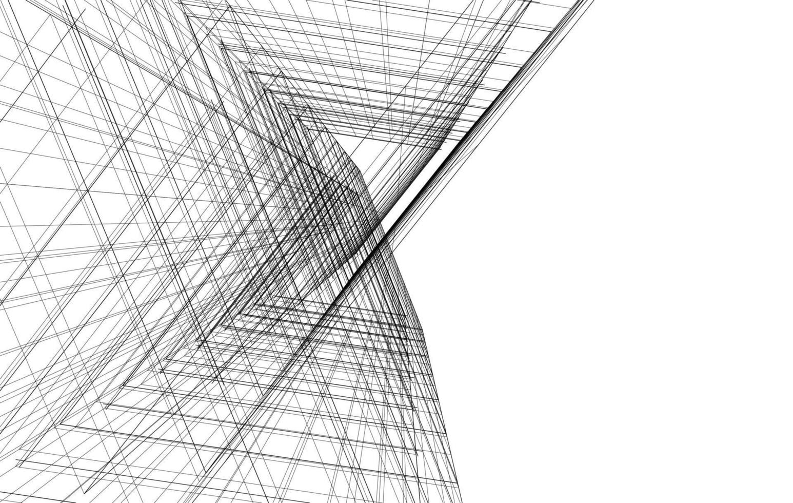 arquitectura abstracta sobre fondo blanco vector