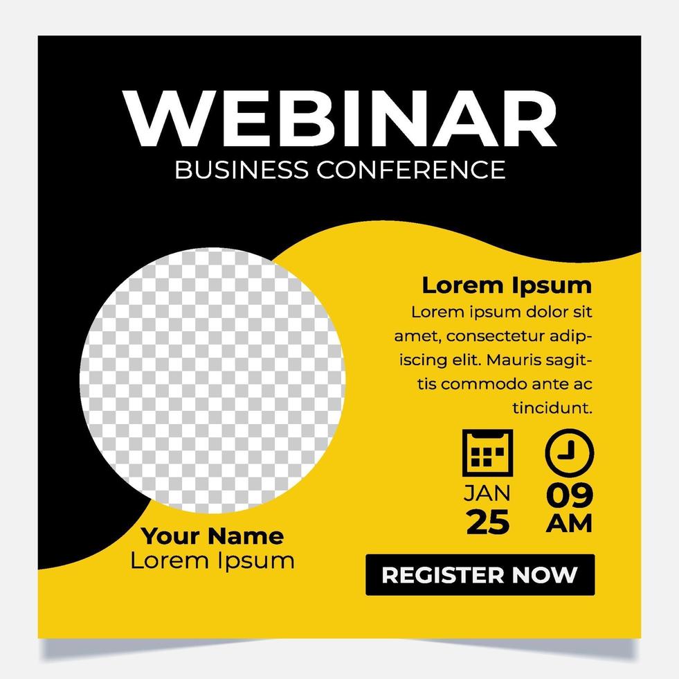 Banner webinar template vector