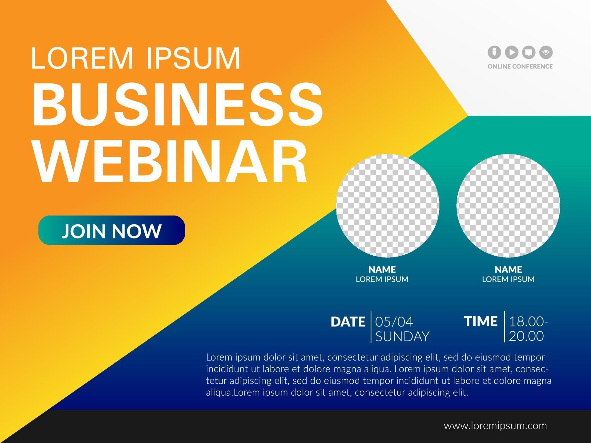 Banner webinar template 3142812 Vector Art at Vecteezy