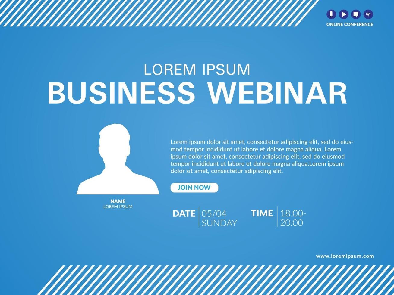 Banner webinar template vector