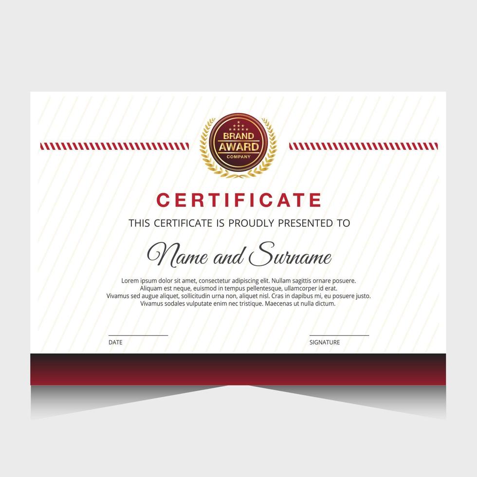 Elegant luxury certificate template design vector