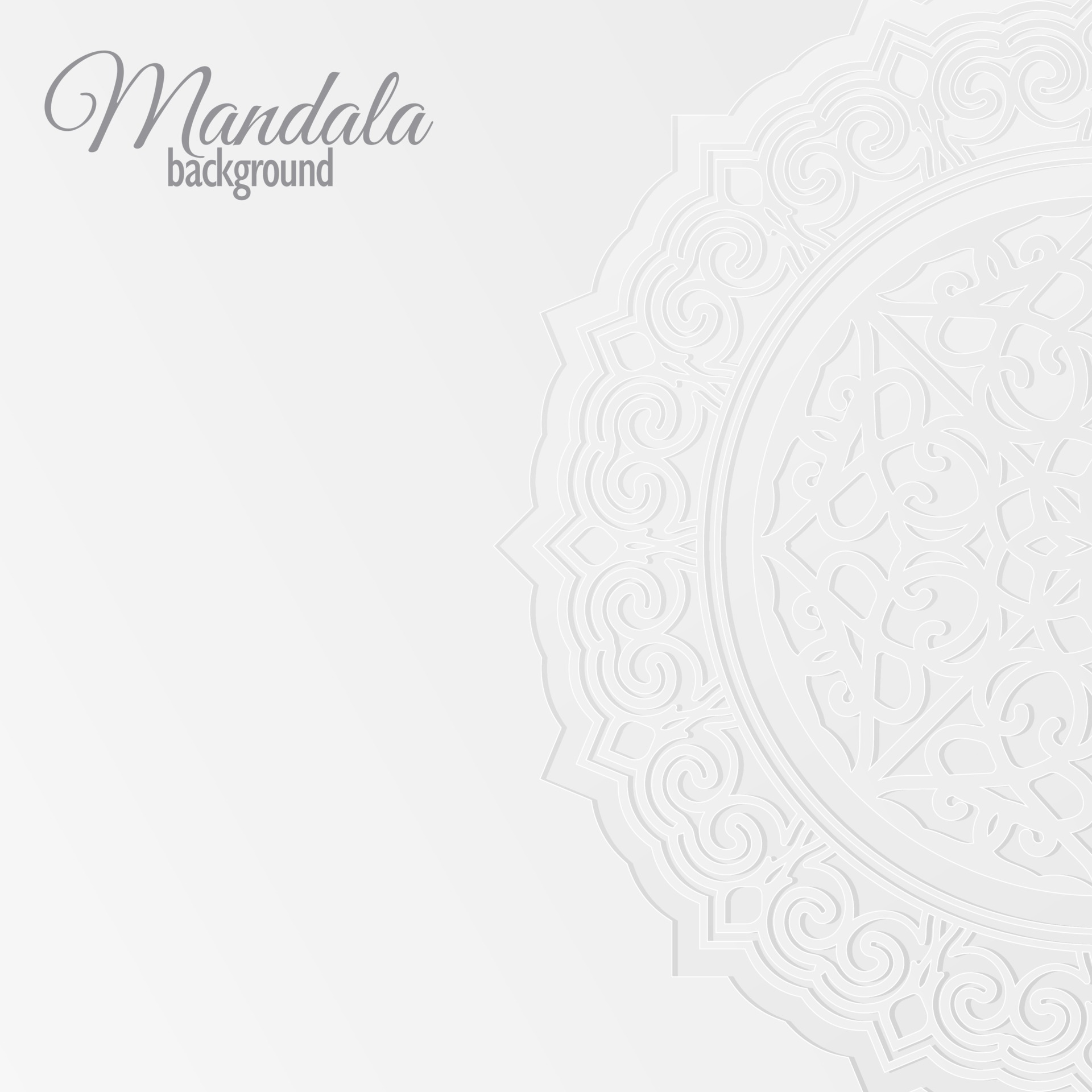White mandala background concept 3142998 Vector Art at Vecteezy