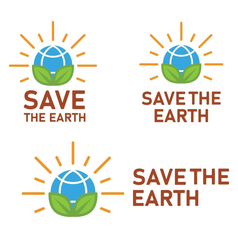 save the earth illustration design. vector