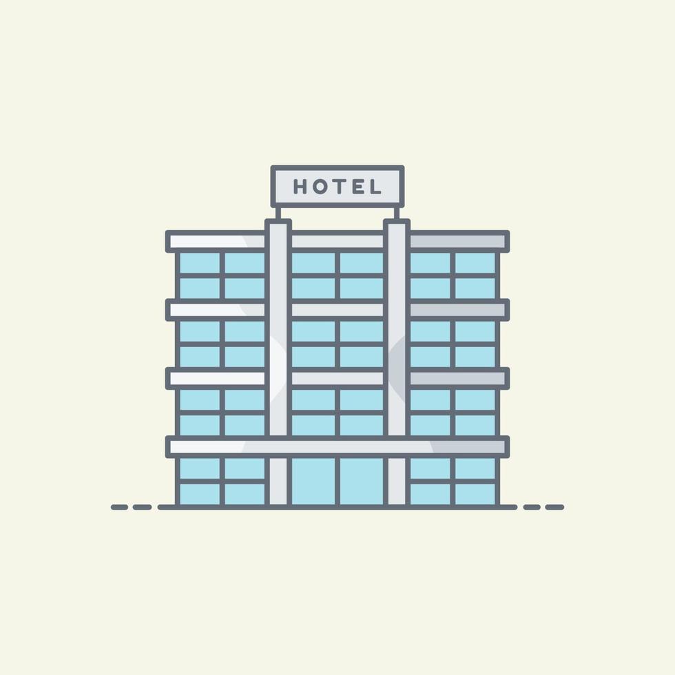 Hotel building vector illustration
