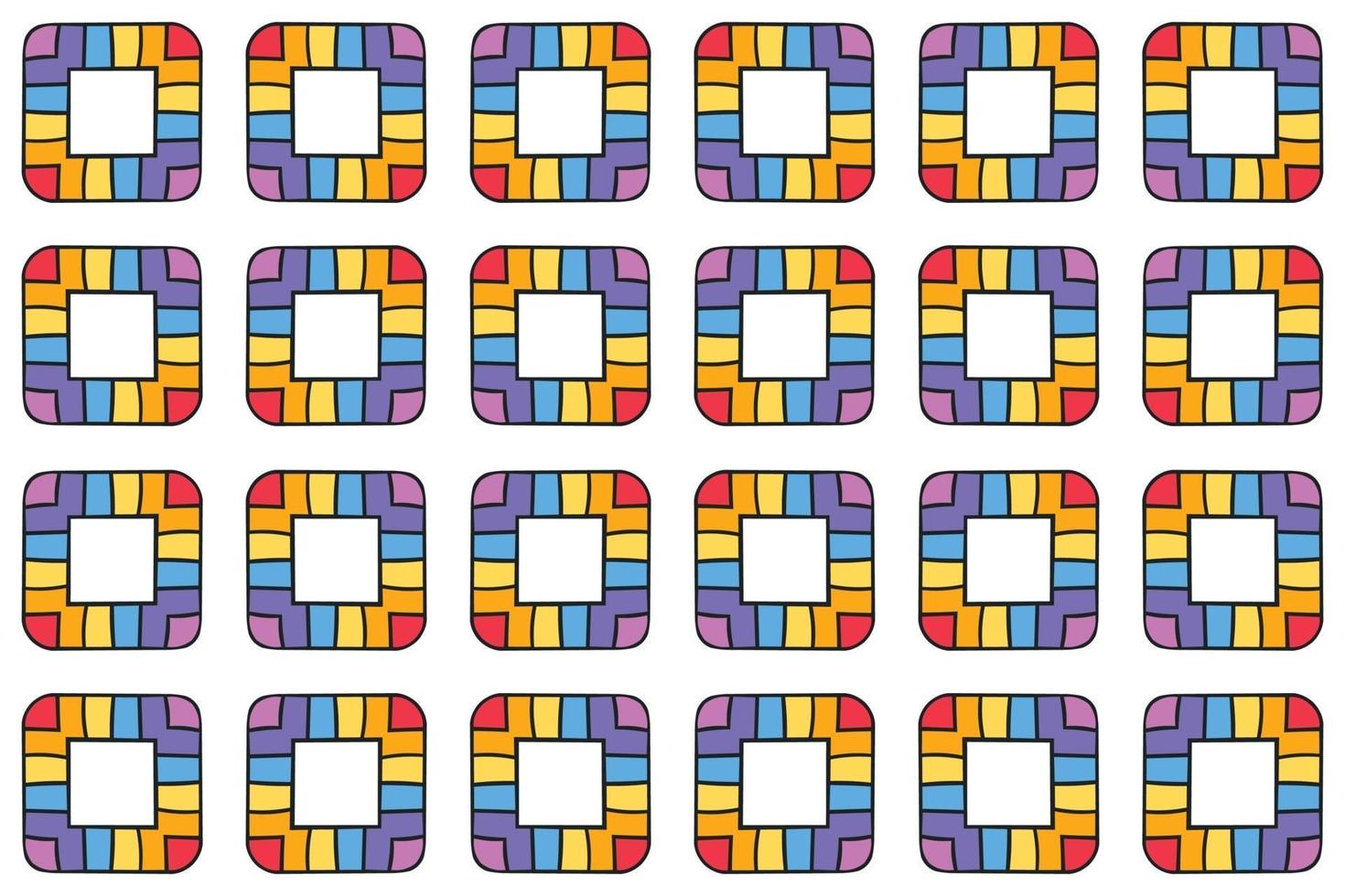Pattern bright colored square box gift wrapping paper Vector