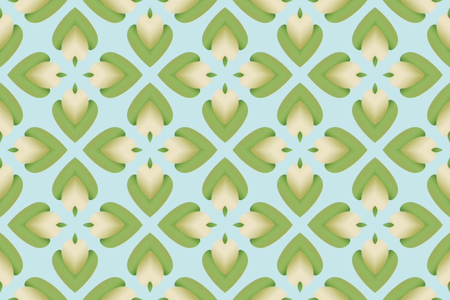 Abstract Pattern flower petals gradient green white Vector