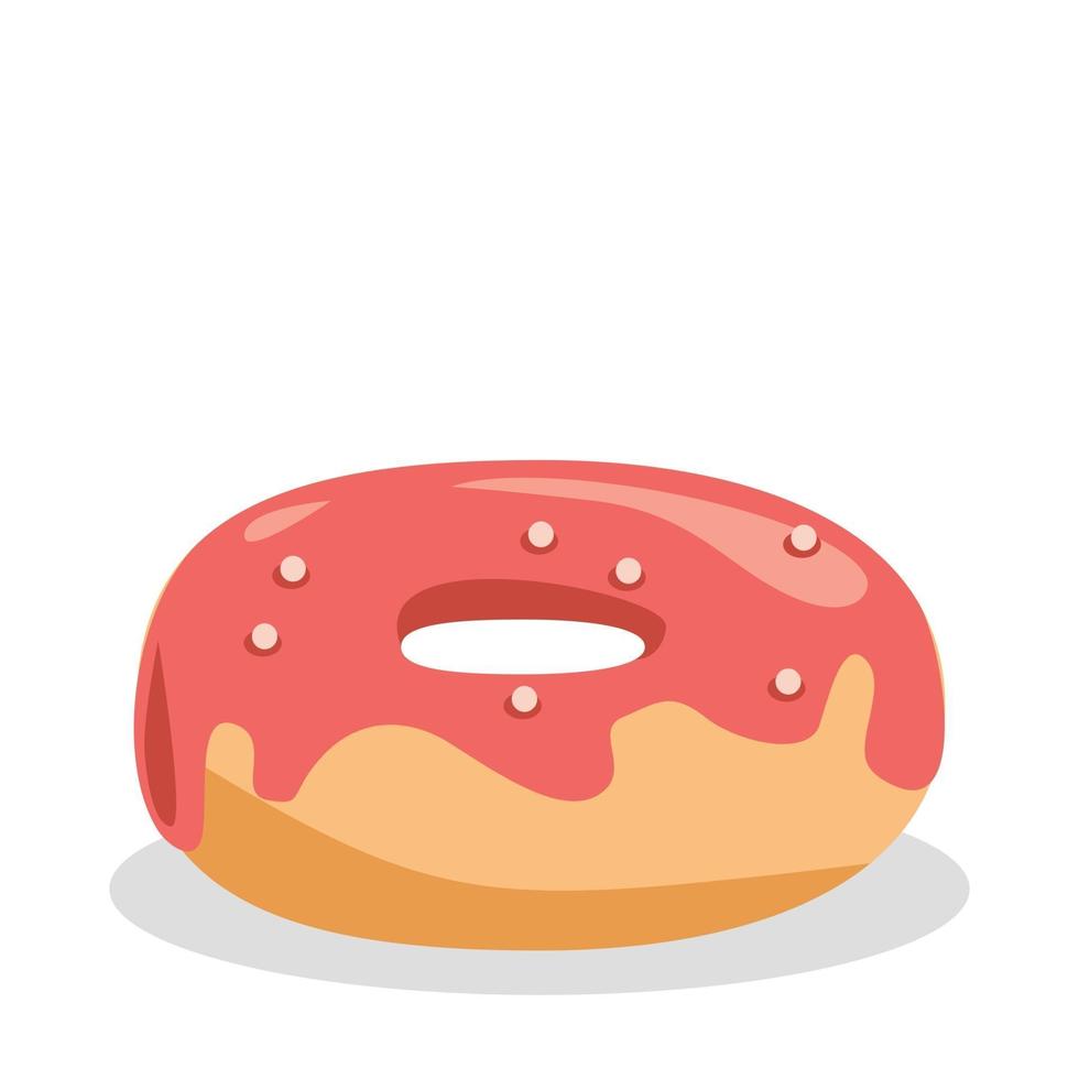 Realistic round donut on white background - Vector