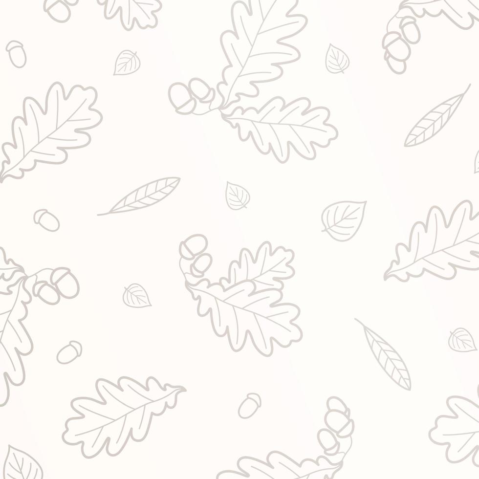 White background with many autumn foliage - Vector