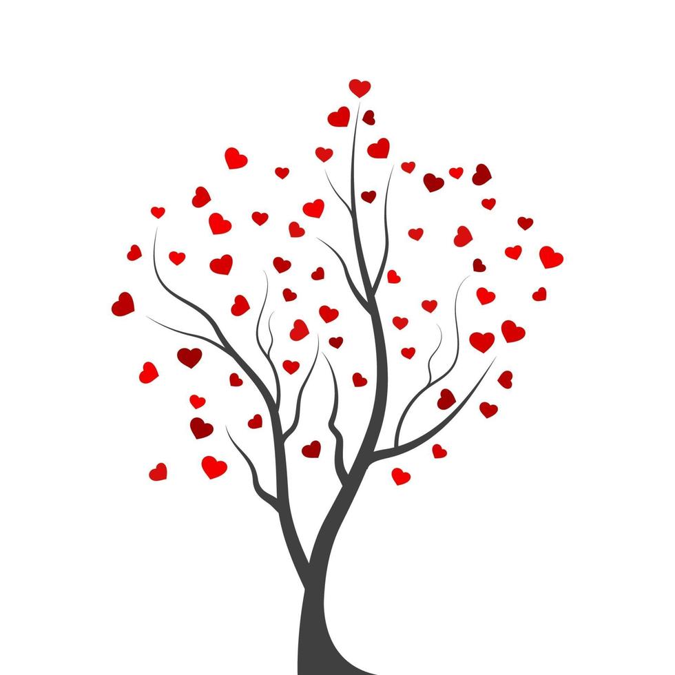 tree branch love vector ilustration design