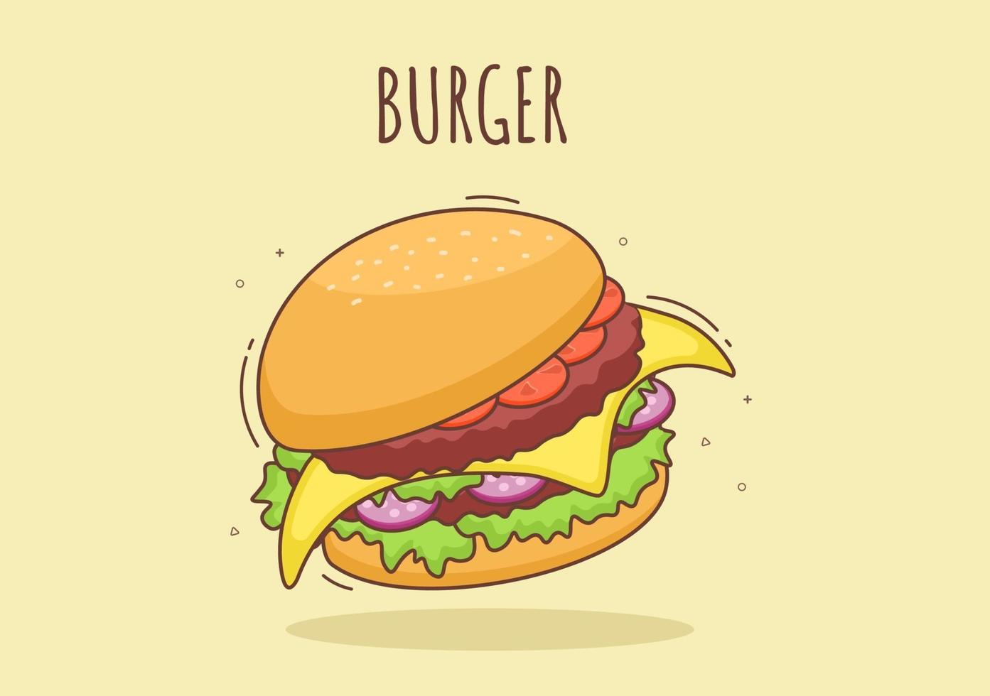 Burger Fast food Background Vector