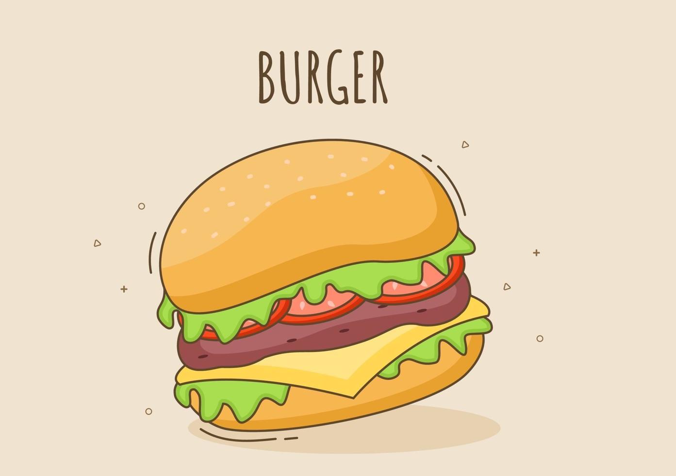 Burger Fast food Background Vector