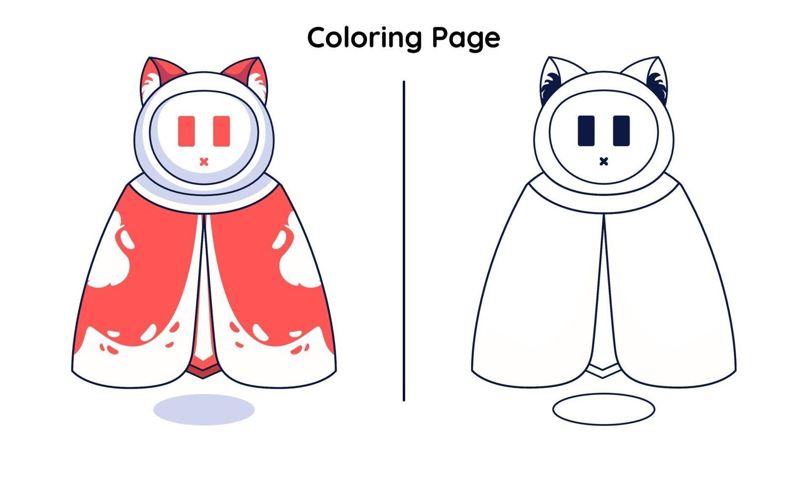 cute hero with coloring pages. suitable for children vector