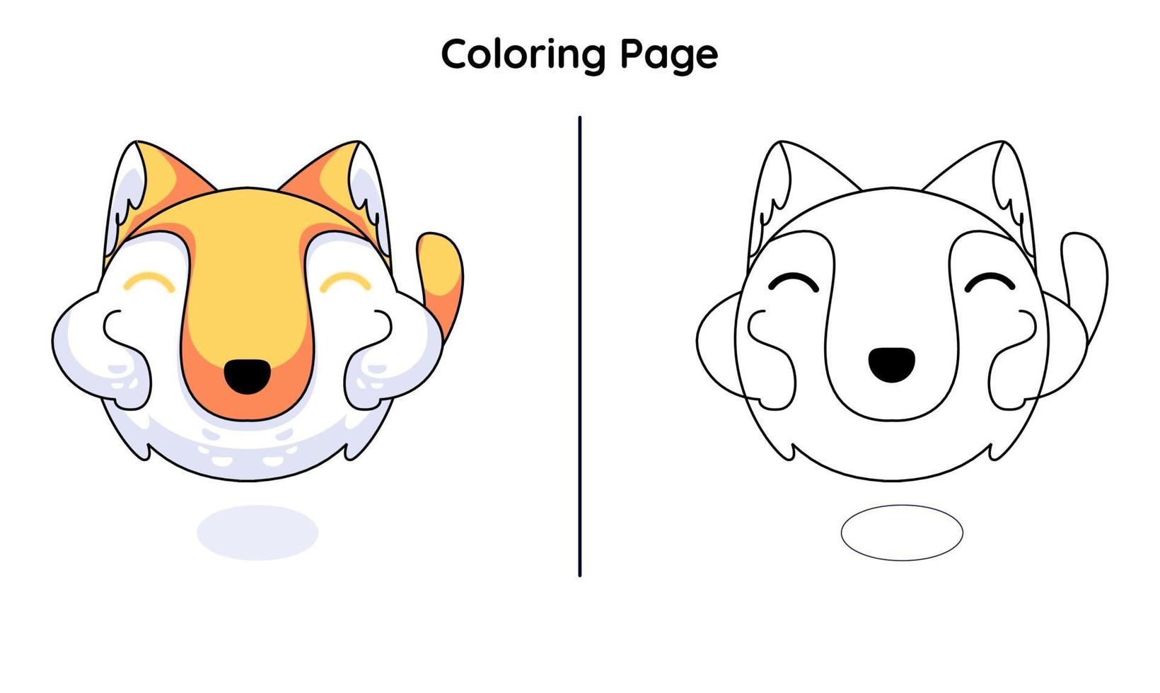 cute monster cat  with coloring pages. suitable for children vector