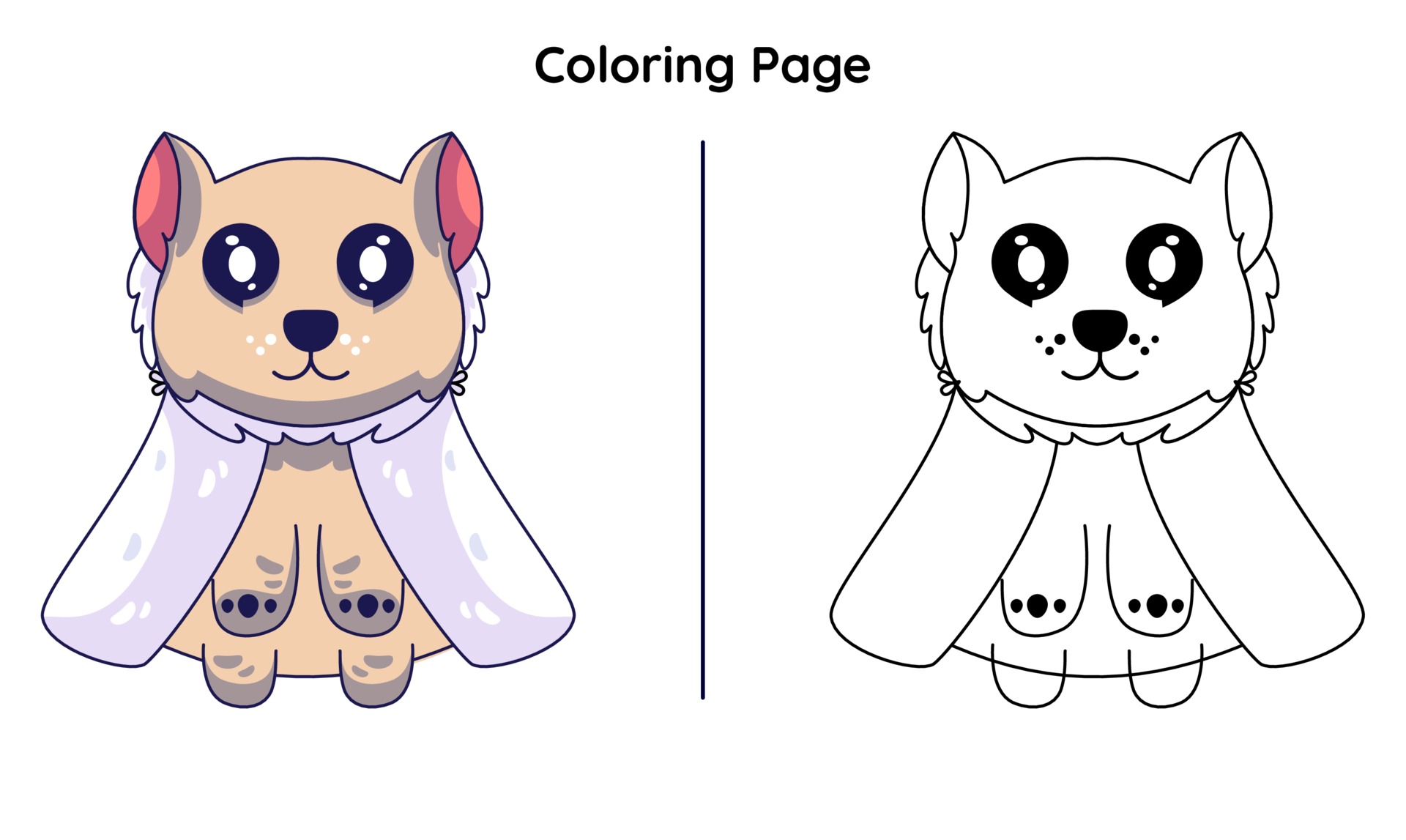 Cute Animals With Coloring Pages Suitable For Children 3143350 Vector Art At Vecteezy