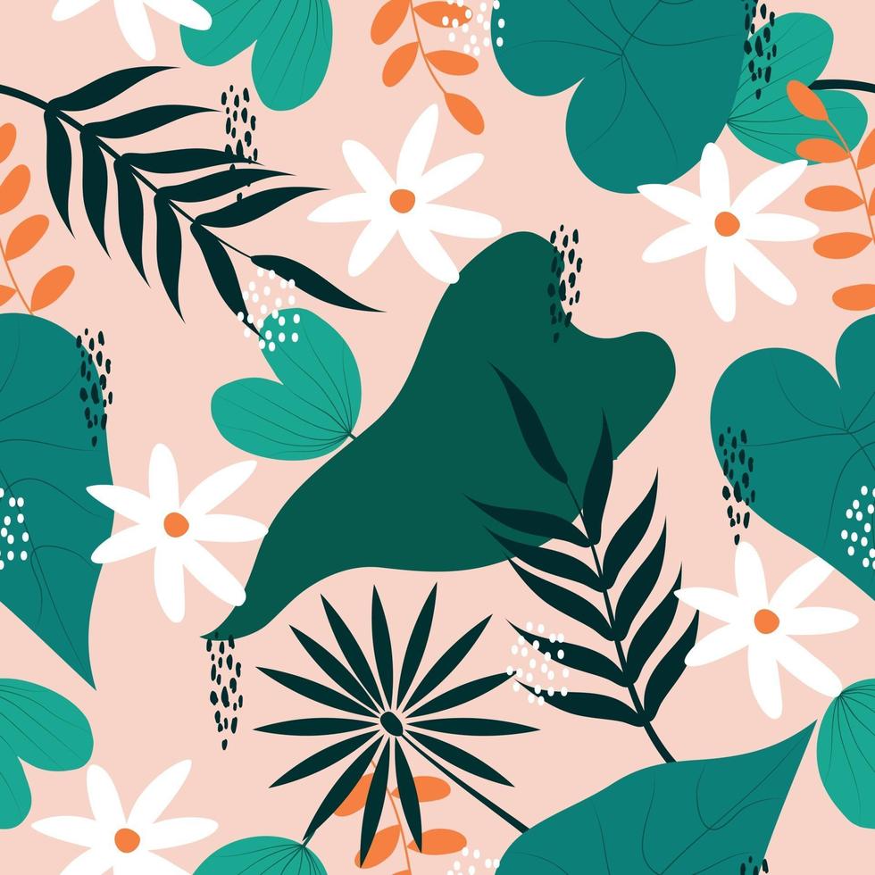 Abstract autumn leaves surface pattern seamless background vector