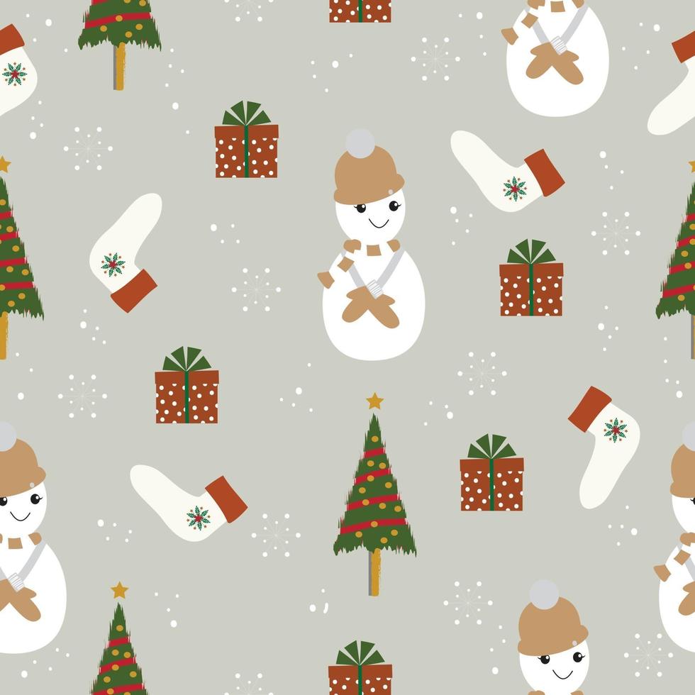 fondo de patrón de navidad simple y elegante sin costuras vector