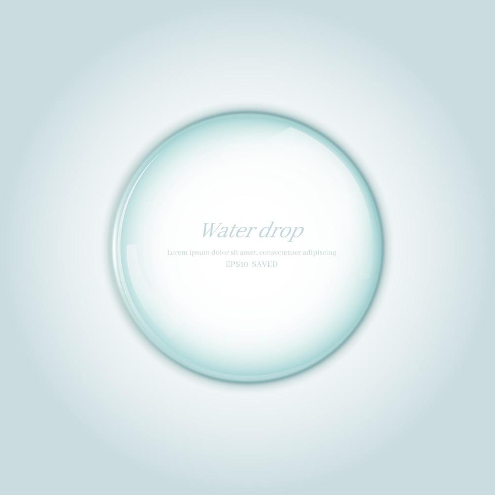 transparent water droplets , water drop object. vector