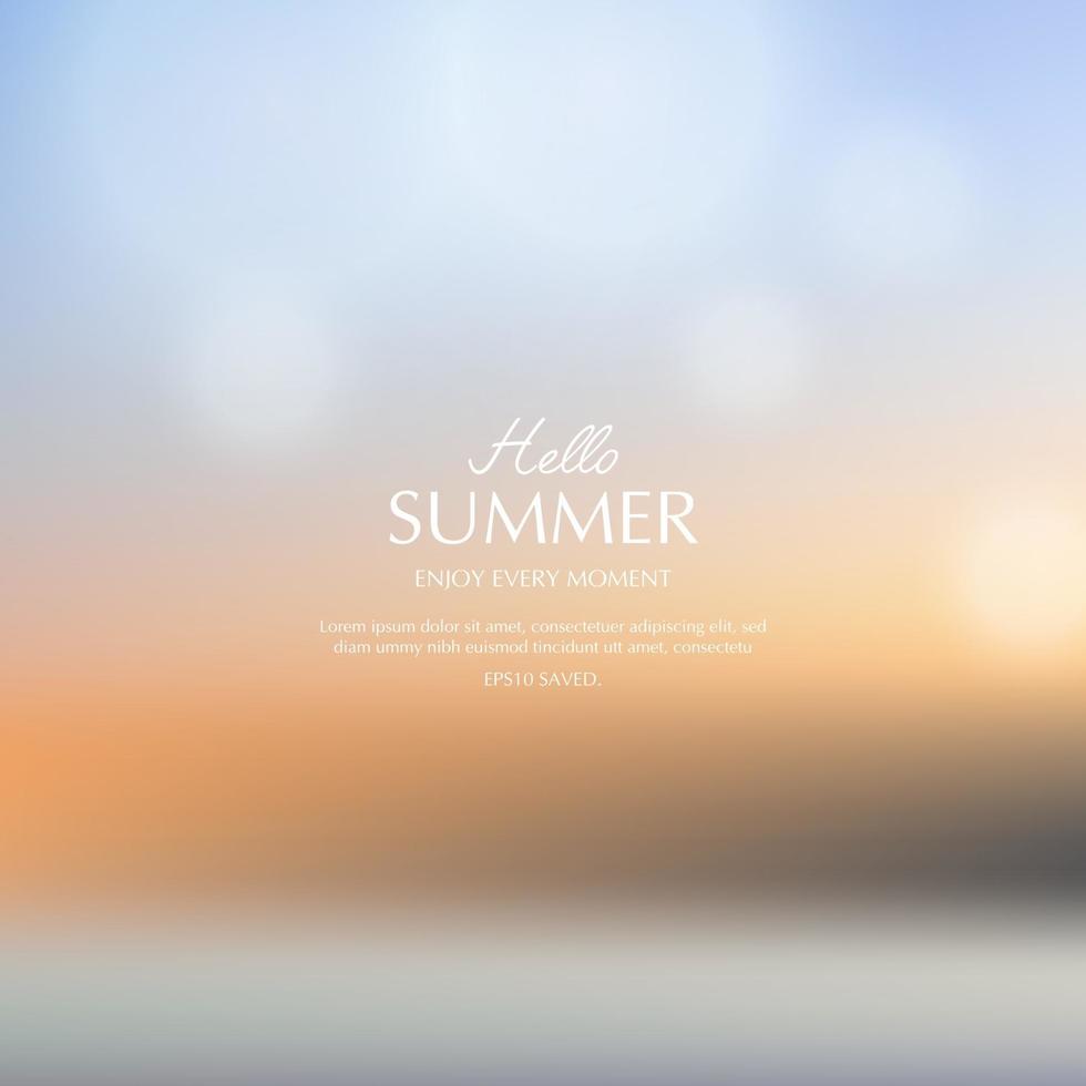 summer background, blurred toropical summer backdrop vector